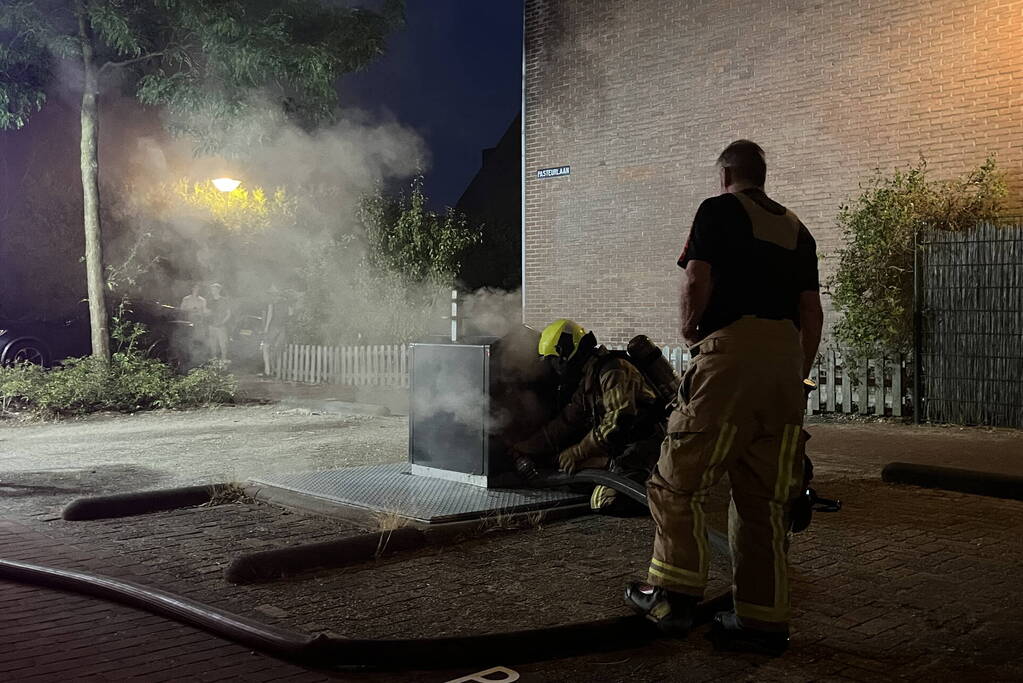 Brand in ondergrondse container