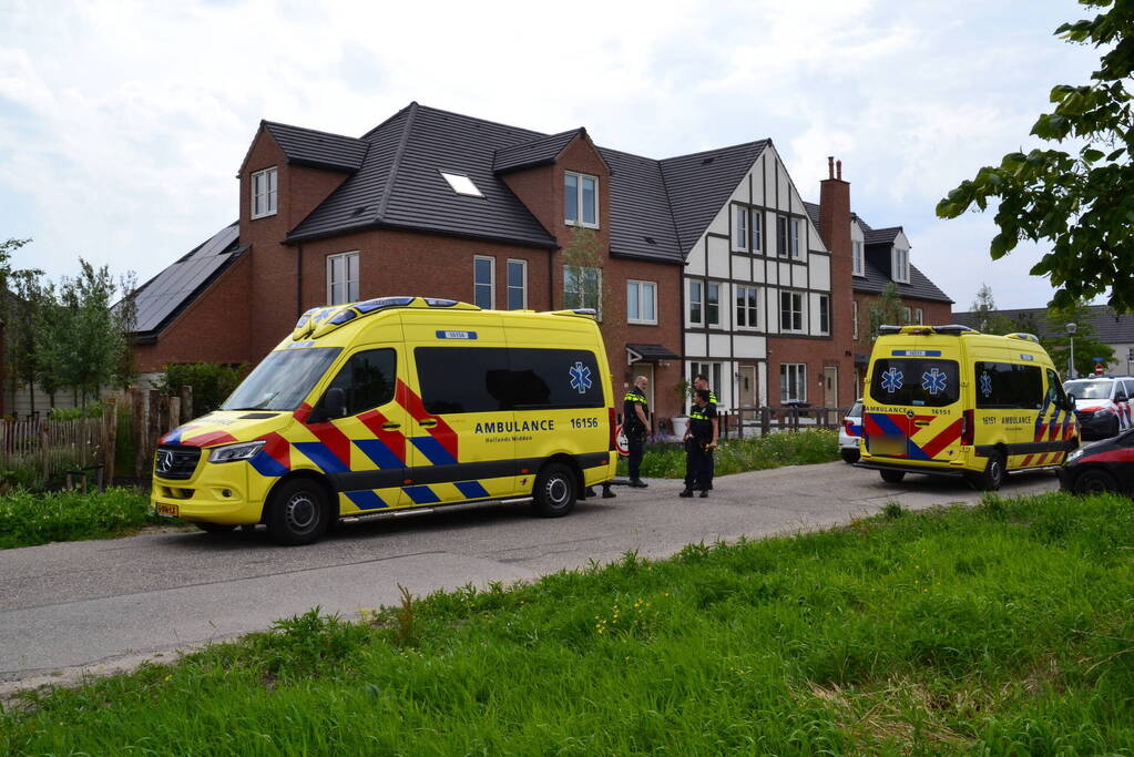 Weg afgesloten vanwege inzet traumahelikopter