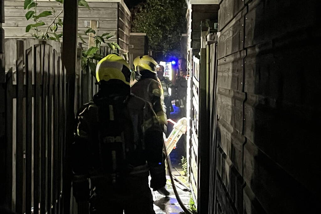 Brand in schuur van woning