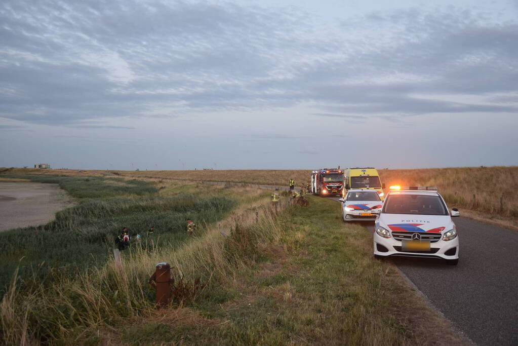Motorrijders vliegen uit bocht