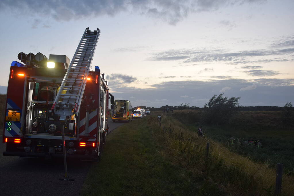 Motorrijders vliegen uit bocht
