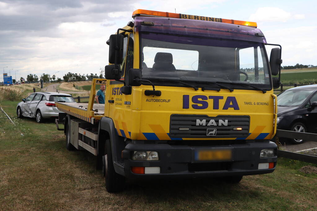 Voertuigen in botsing op kruising