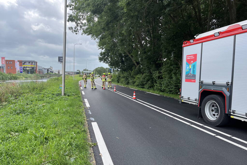 Grote tak dreigt op weg te vallen