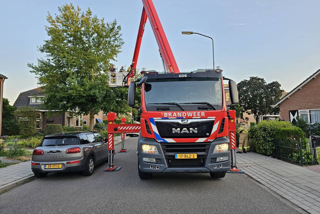 Gevaarlijk hangende tak dreigt te vallen