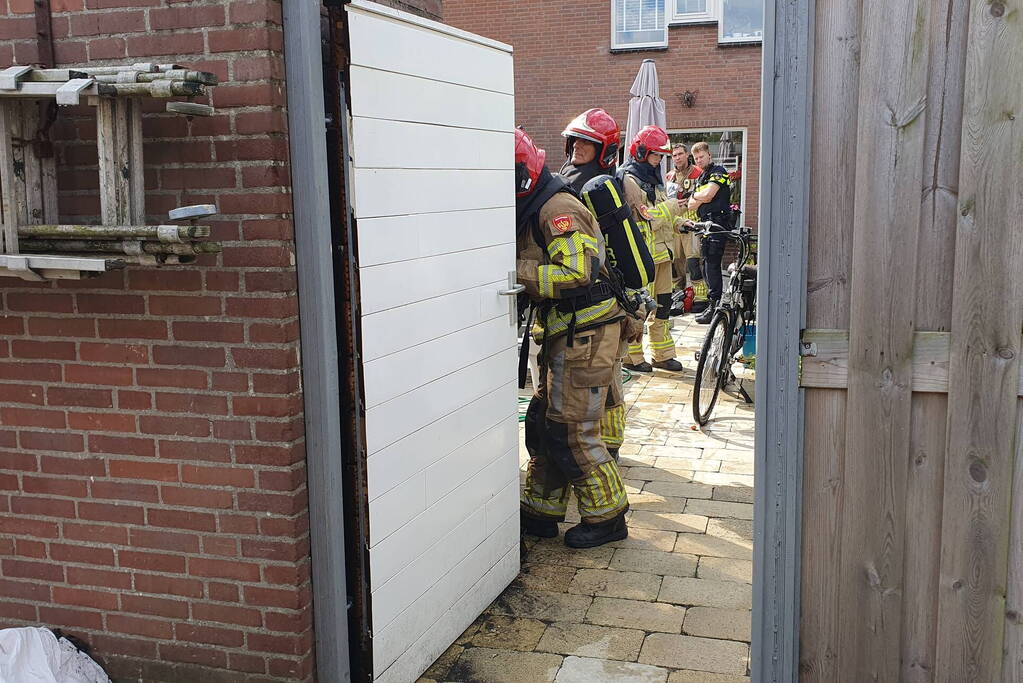 Accu elektrische fiets vliegt in brand