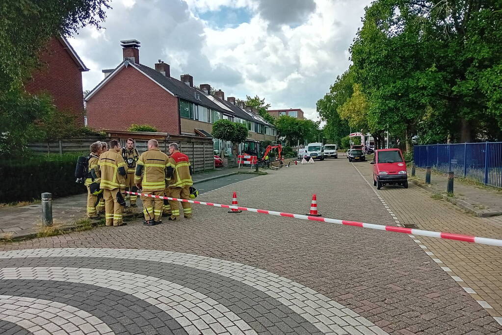 Straat afgesloten vanwege gaslekkage