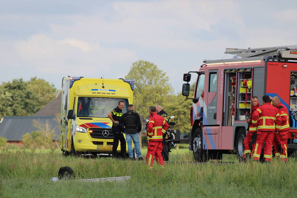 Motorrijder (71) overleden bij eenzijdig ongeval