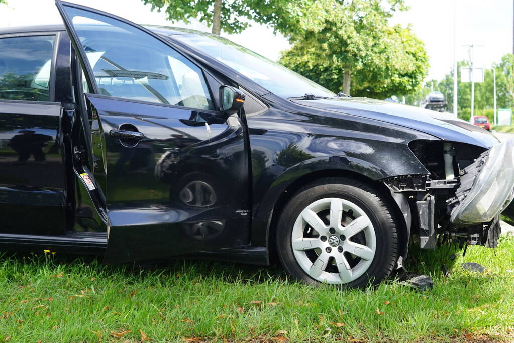 Automobilist botst tegen bewegwijzeringspaal