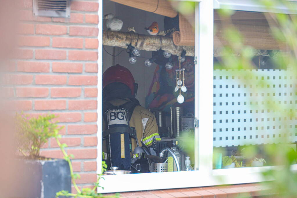 Brand slaat afzuiginstallatie in