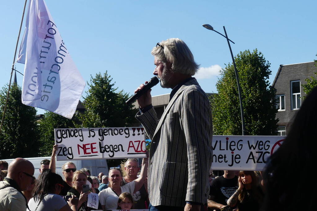 Demonstratie tegen komst asielzoekerscentrum