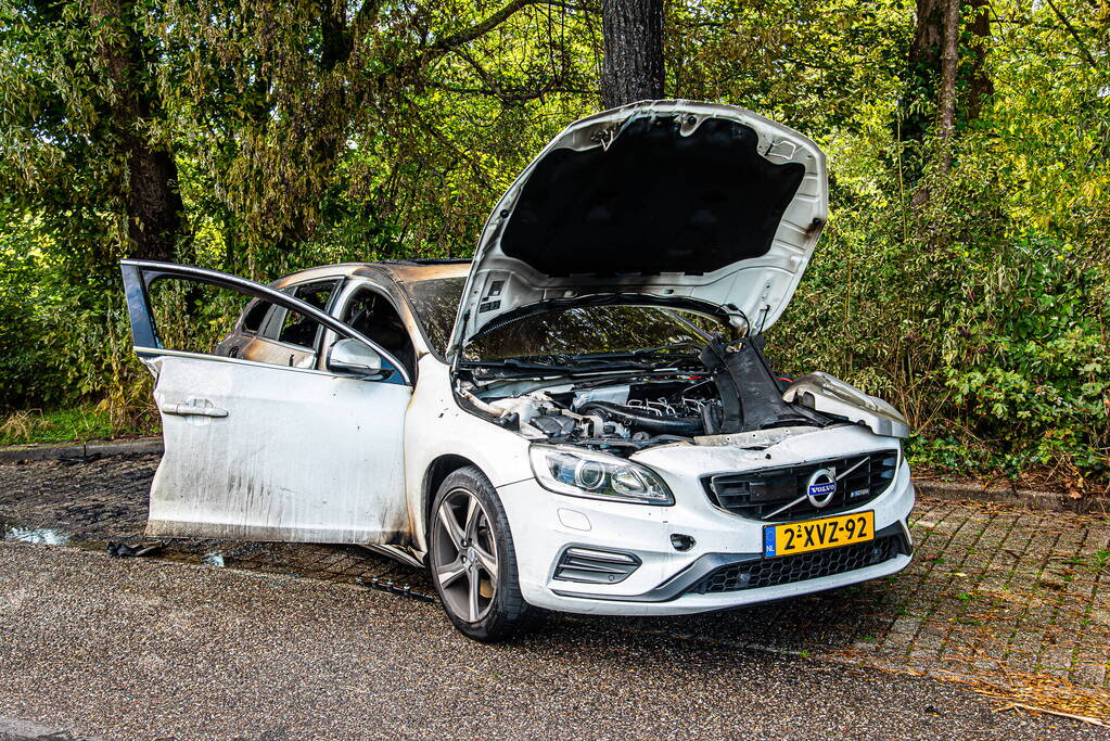 Auto rijdend in brand gevlogen