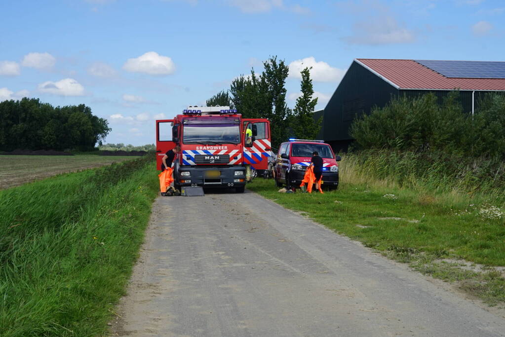 Grote zoekactie na aantreffen step bij pont over water