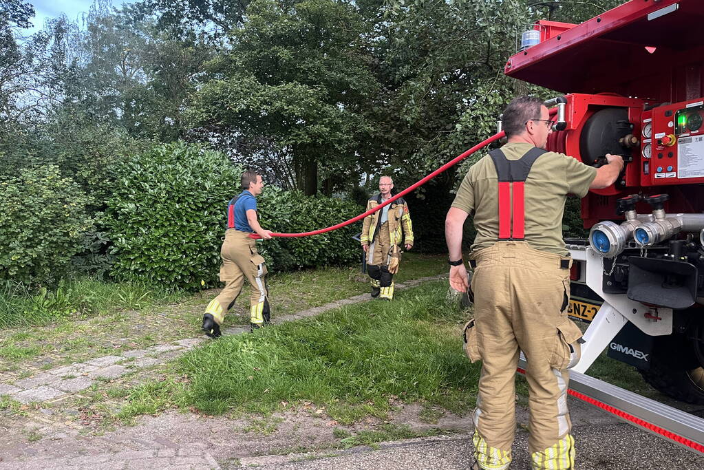 Brand in tuin snel onder controle