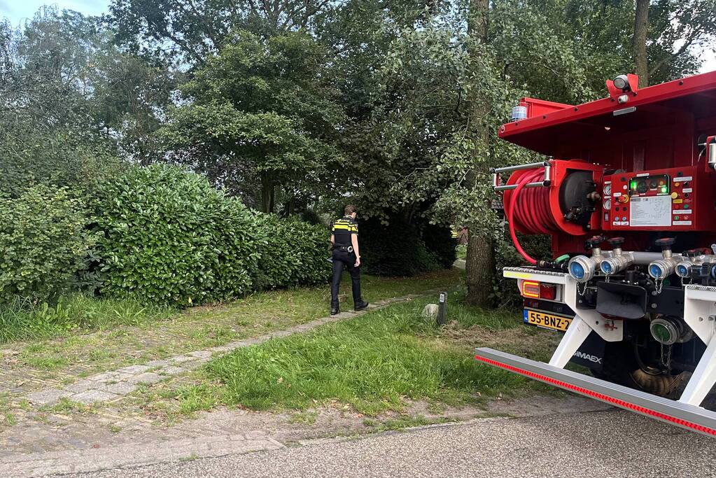 Brand in tuin snel onder controle