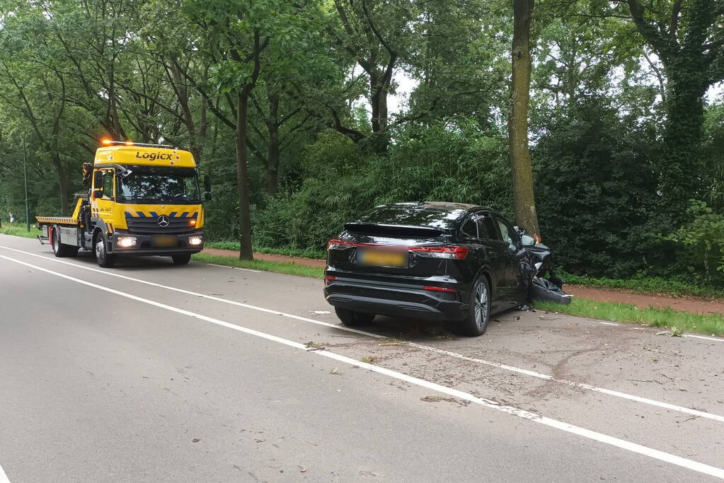 Automobilist knalt tegen boom aan