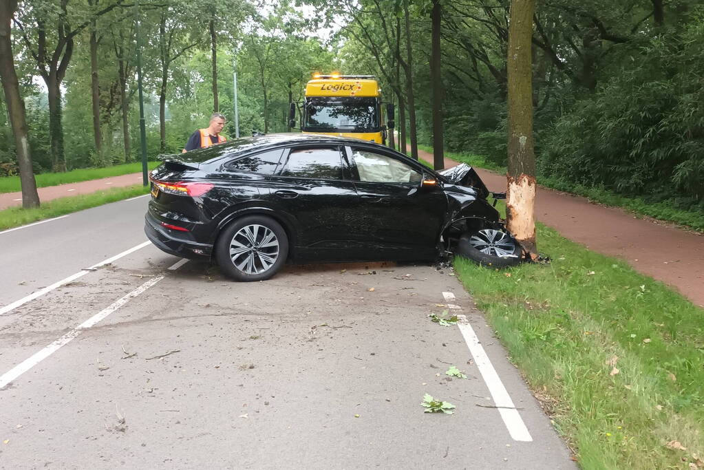 Automobilist knalt tegen boom aan