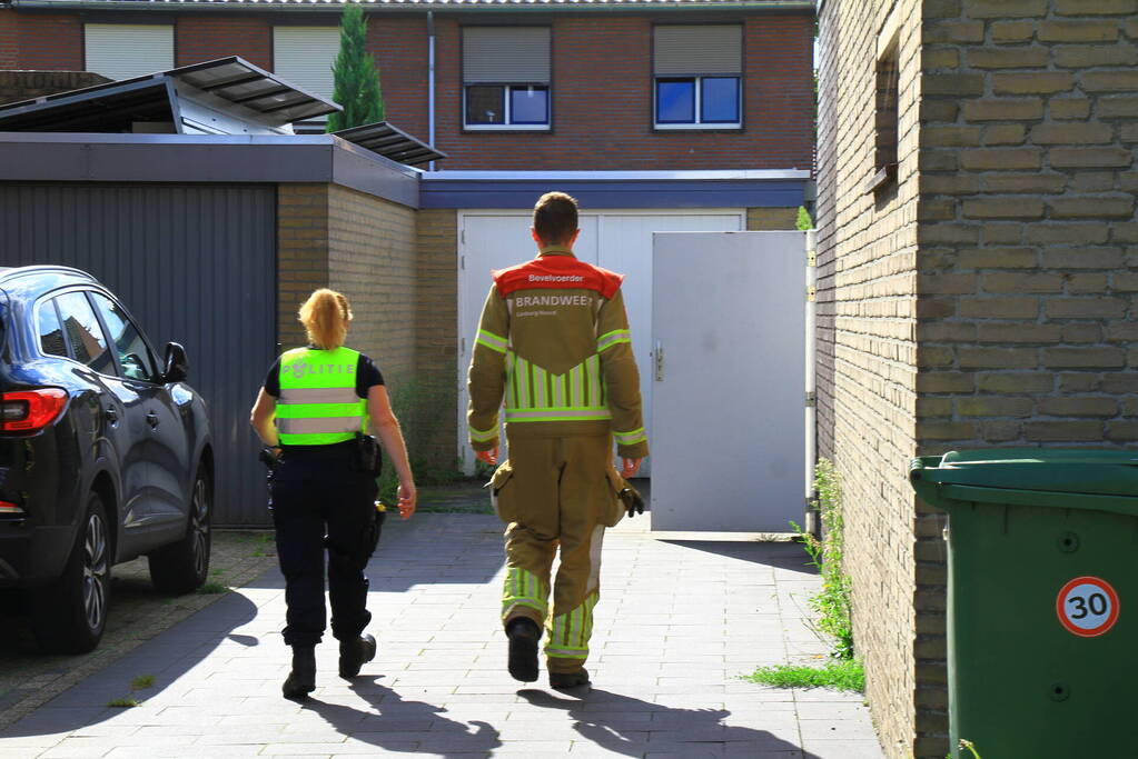 Brand in tuin van woning
