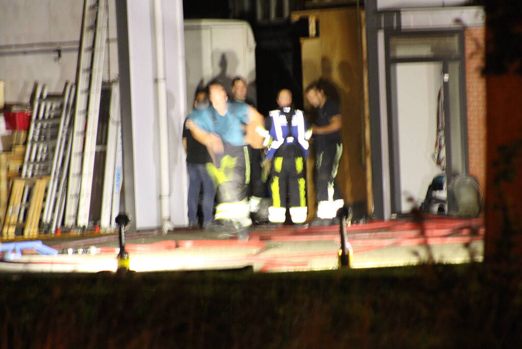 Grote brand in bedrijfspand