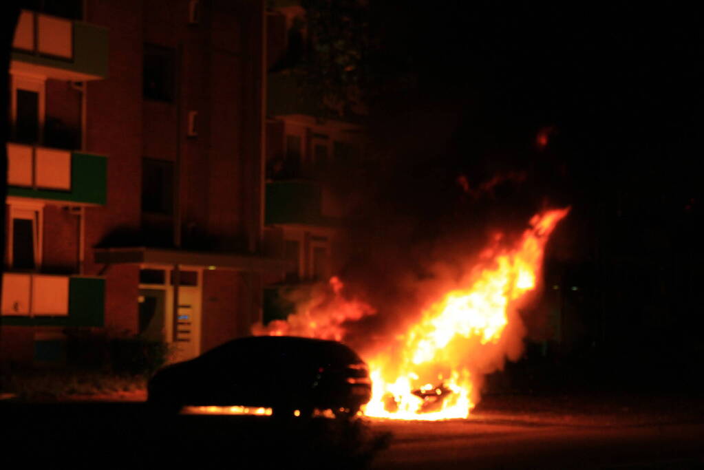 Auto's verwoest door brand