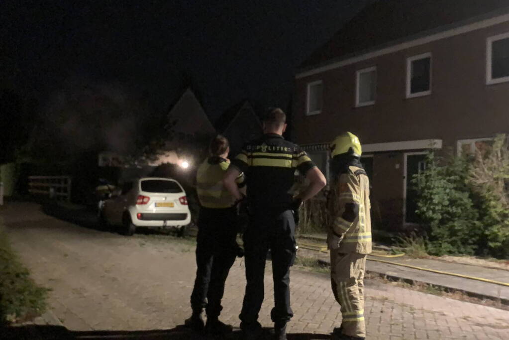 Auto beschadigd na brand