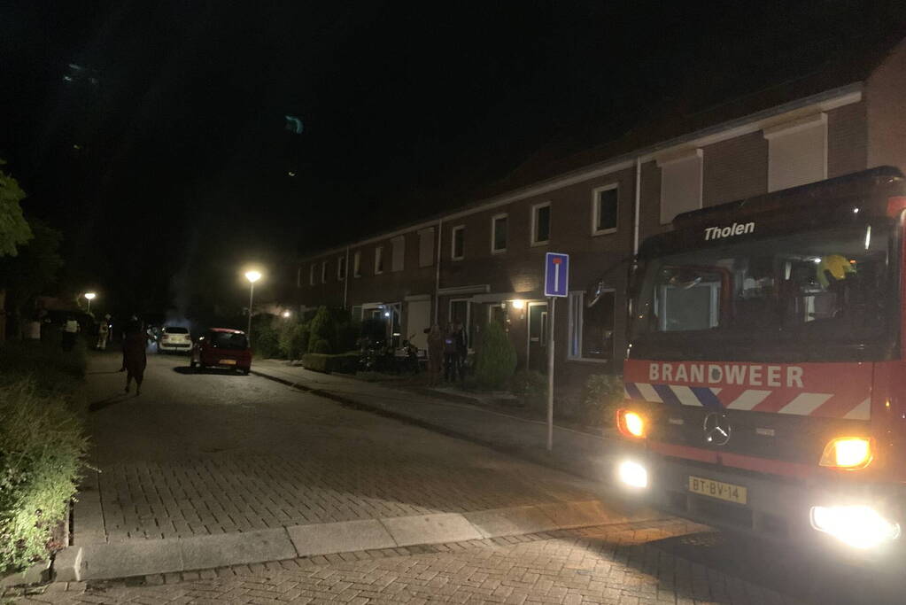 Auto beschadigd na brand