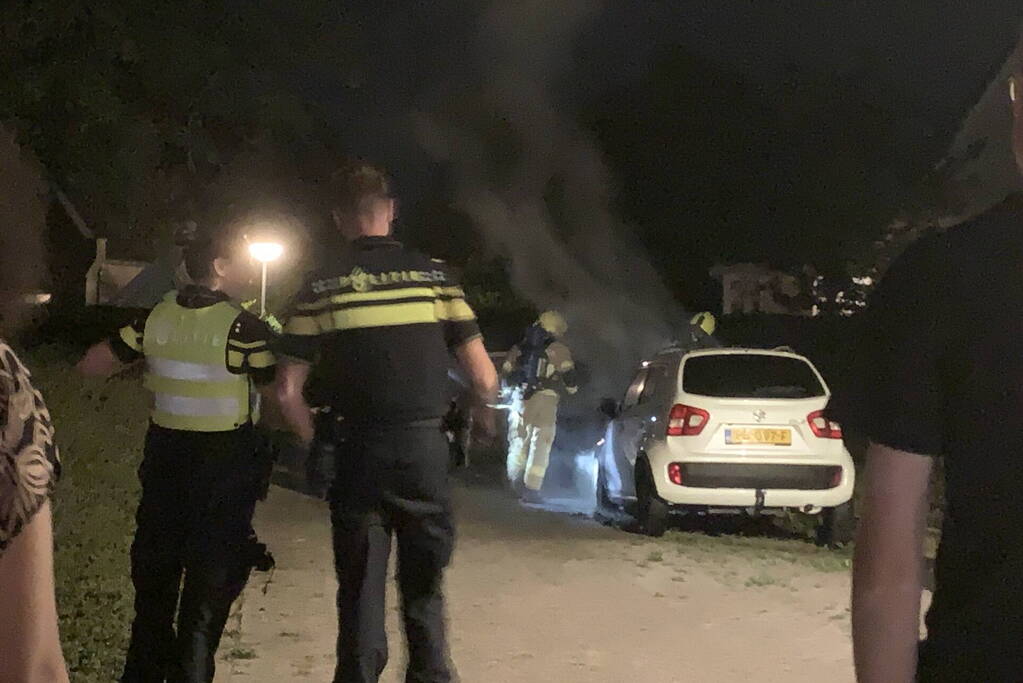 Auto beschadigd na brand