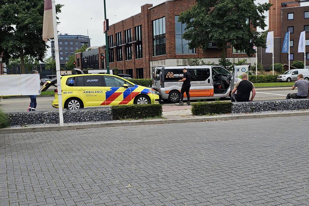 Kop-staartbotsing voor verkeerslicht