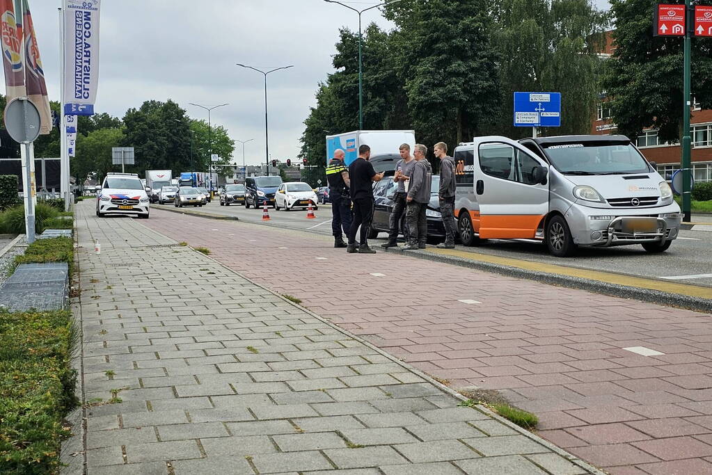 Kop-staartbotsing voor verkeerslicht