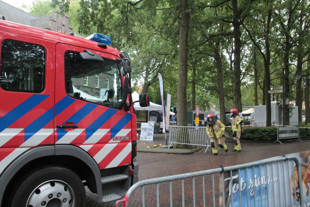 Gaslekkage bij opbouw evenement