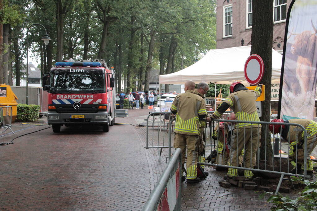 Gaslekkage bij opbouw evenement