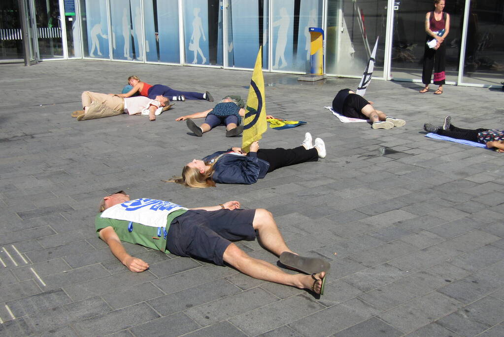 Demonstratie op centraal station