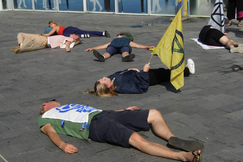 Demonstratie op centraal station