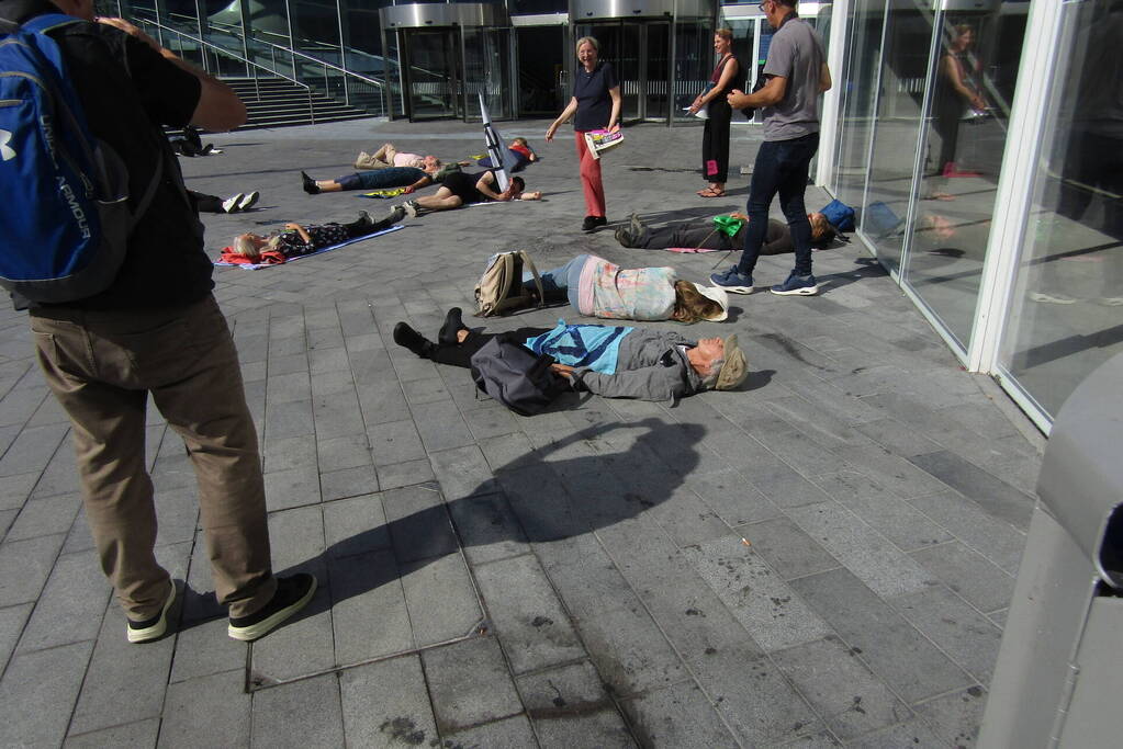 Demonstratie op centraal station