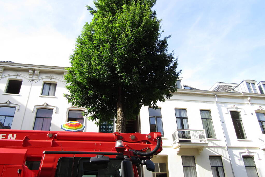 Brand op dak van woning