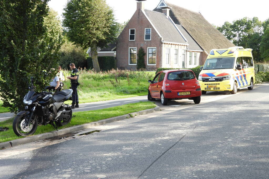 Motorrijder gewond bij botsing met automobilist