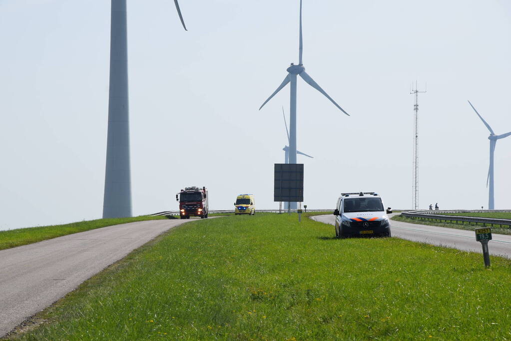 Recreant zorgt voor melding ongeval