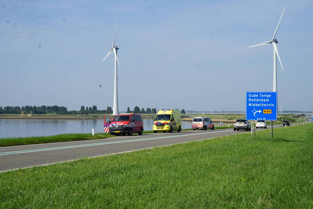 Recreant zorgt voor melding ongeval