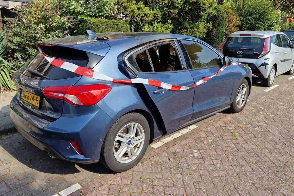 Auto flink beschadigd door brand