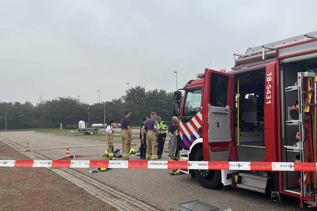 Parkeerplaats afgesloten vanwege onderzoek naar gevaarlijke stoffen