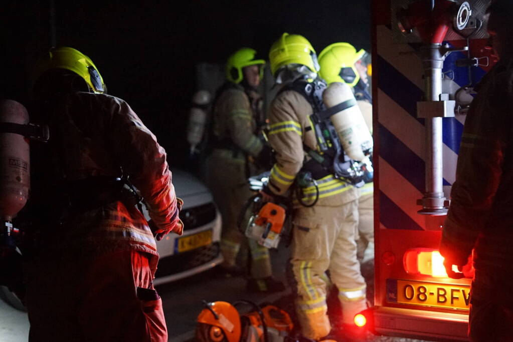 Tuinhuis achter woning afgebrand