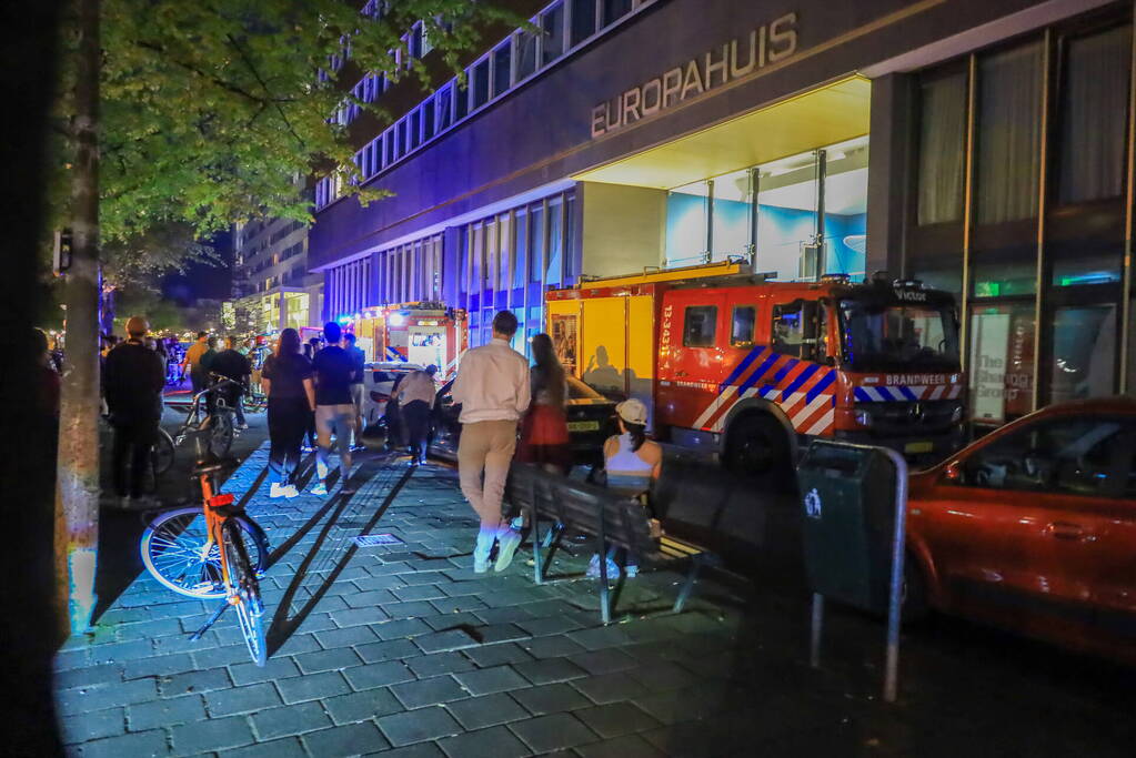 Europahuis korte tijd ontruimd vanwege brand