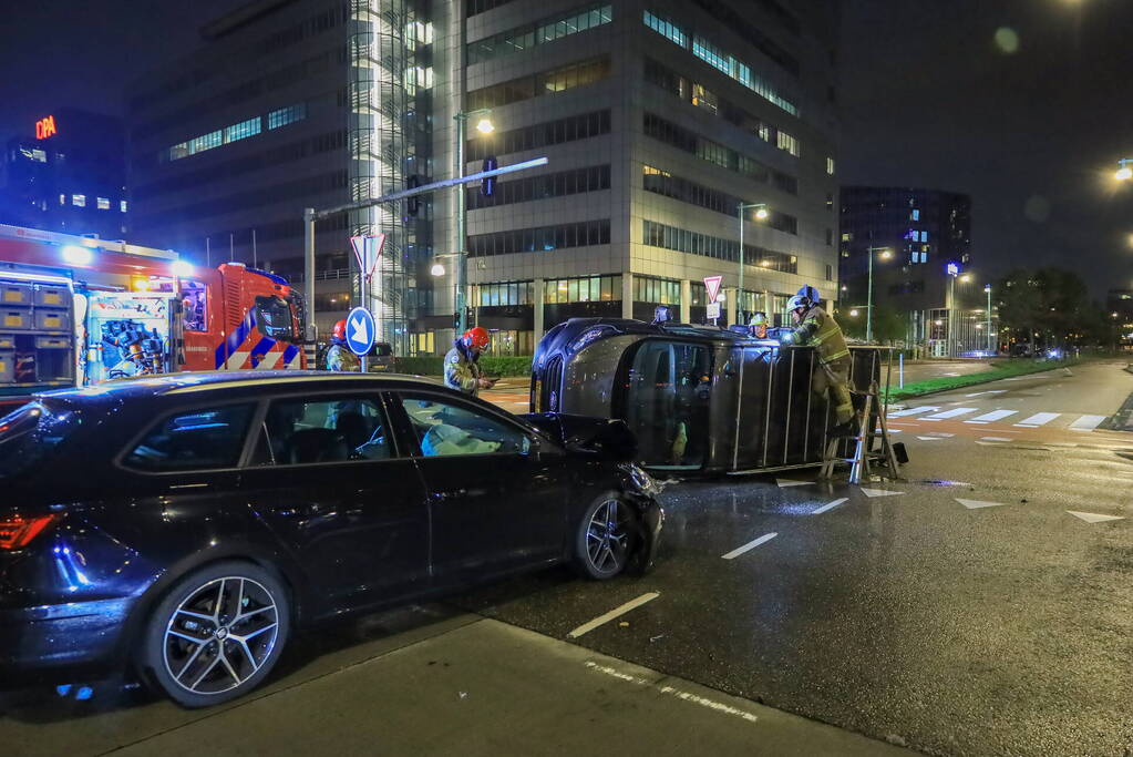 Ravage na botsing op kruispunt