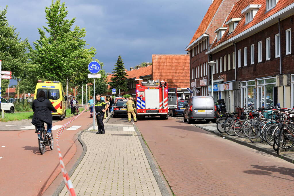 BBQ van restaurant vat vlam