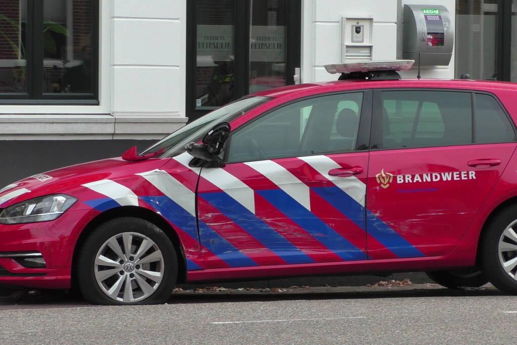 Brandweerauto beschadigd bij ongeval