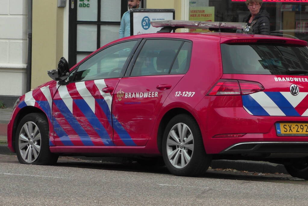 Brandweerauto beschadigd bij ongeval