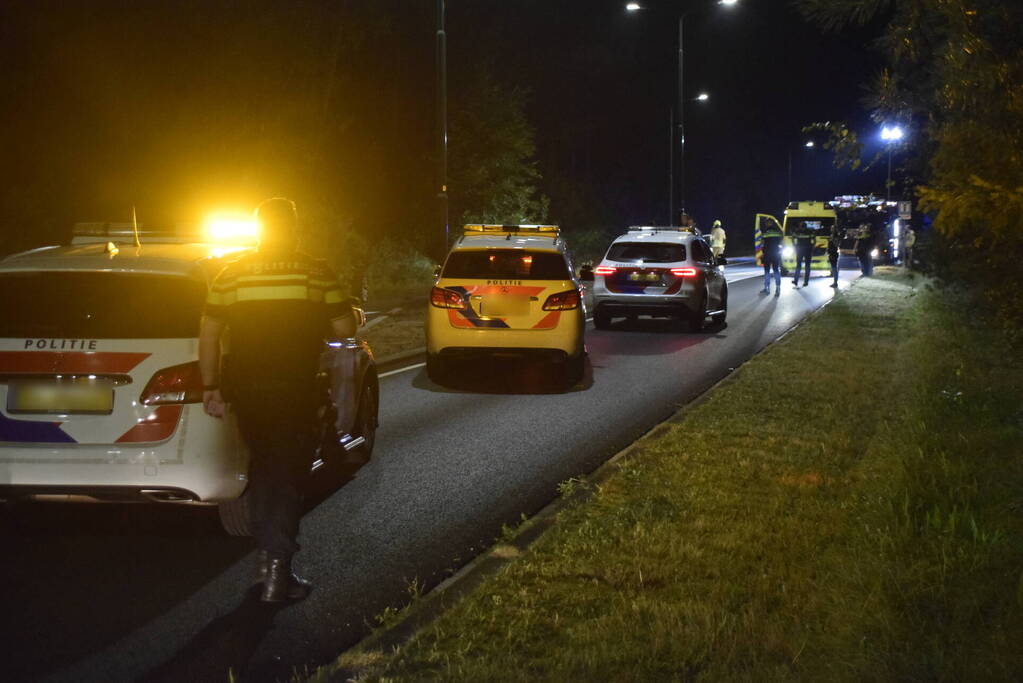Achtervolging eindigt in crash, Maserati zwaar beschadigd