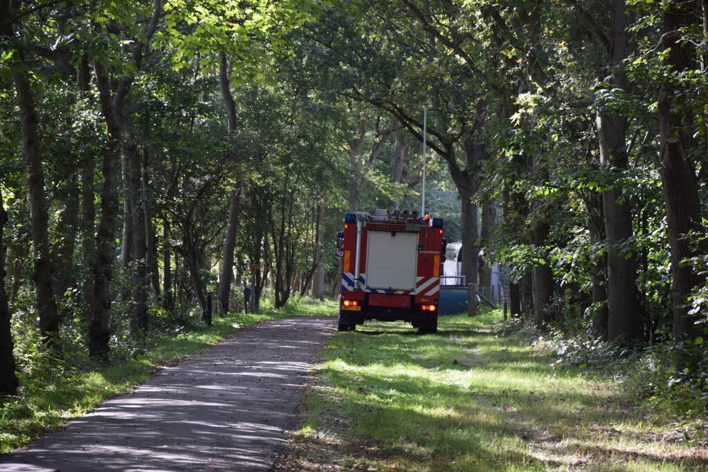 Ruiter gewond bij val in bos