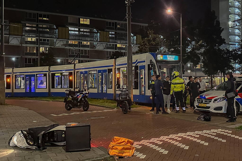 Scooterrijder onderuit bij ongeval