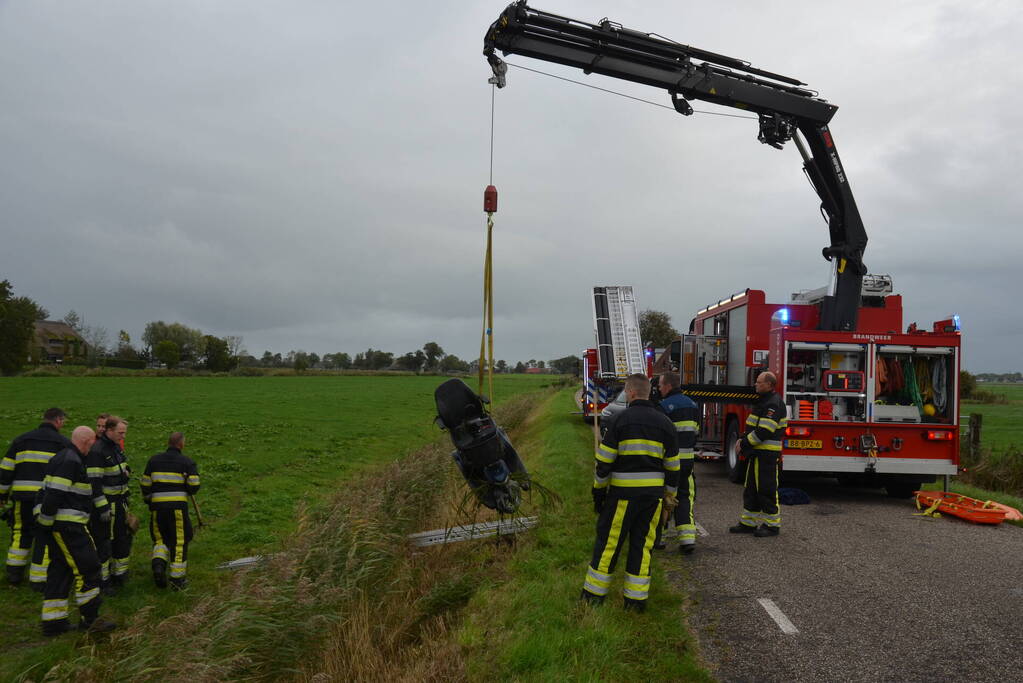 Bestuurder scootmobiel onderkoeld na te water raken
