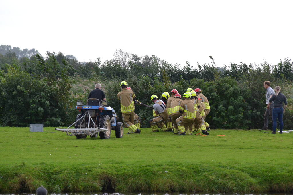 Brandweer ingezet voor te water geraakt paard